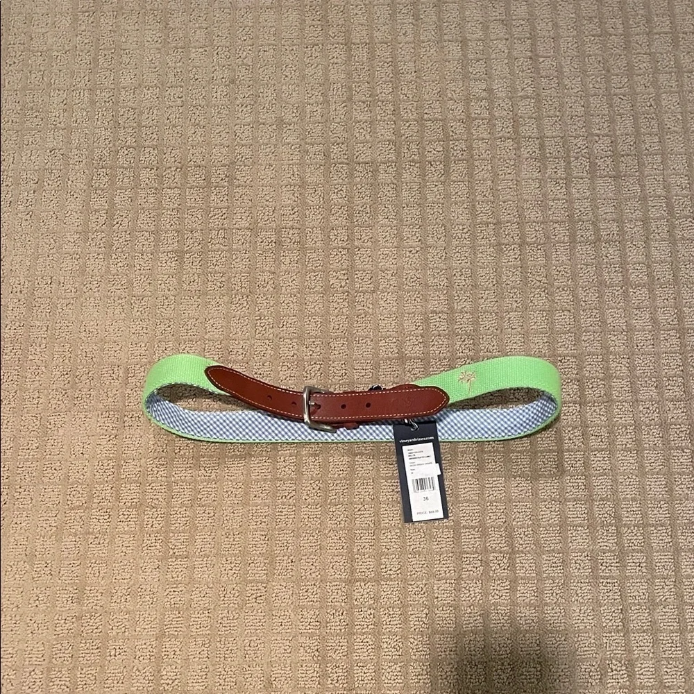 Vineyard Vines Green and Brown Belt